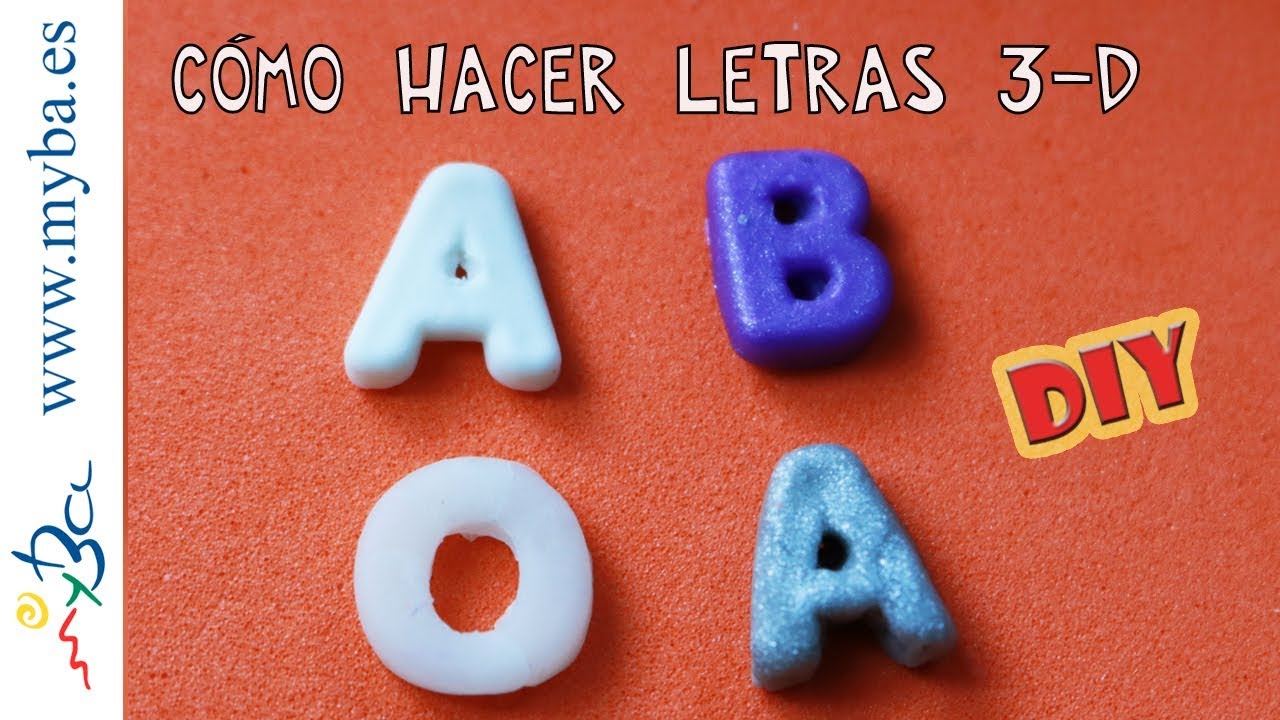 Cómo hacer letras 3D para tus creaciones de scrap, decoupage y manualidades. Letras porcelana fría.