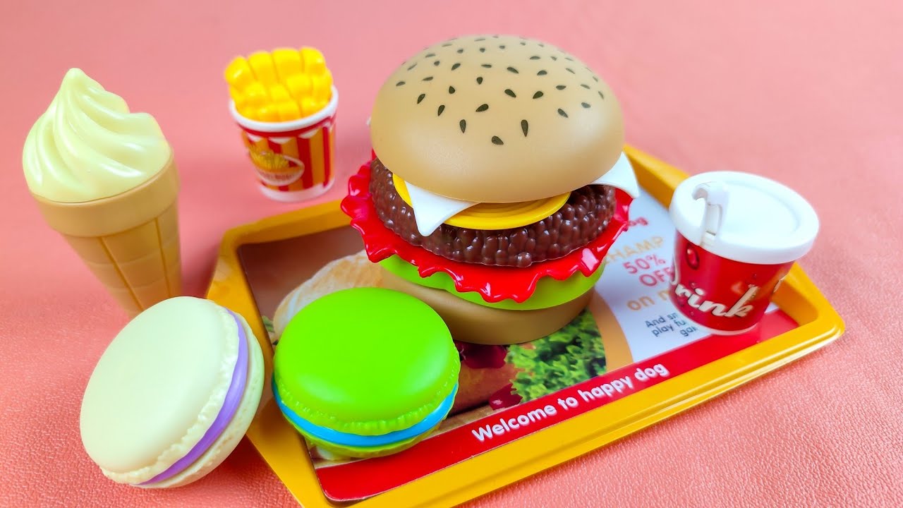 Satisfying Asmr mini fast food restaurant toys #asmr #asmrtoyunboxing #toys #unboxing 