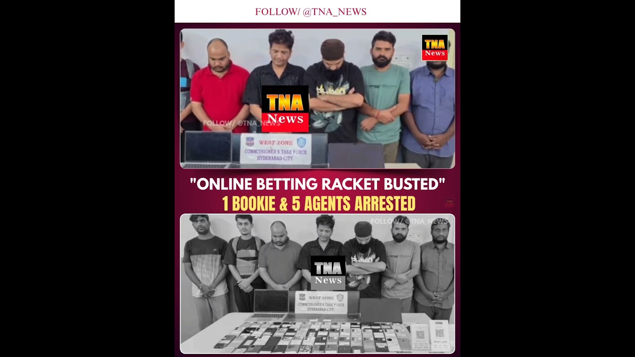 ONLINE BETTING RACKET BUSTED BY COMMISSIONER&rsquo;S TASK FORCE, WEST ZONE, HYDERABAD AND APPREHENDED