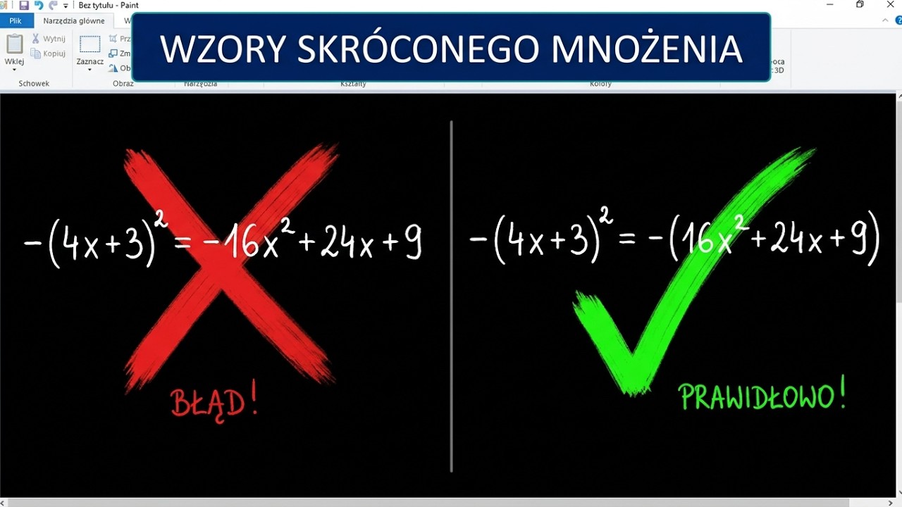 Zastosowanie przekształceń algebraicznych 1