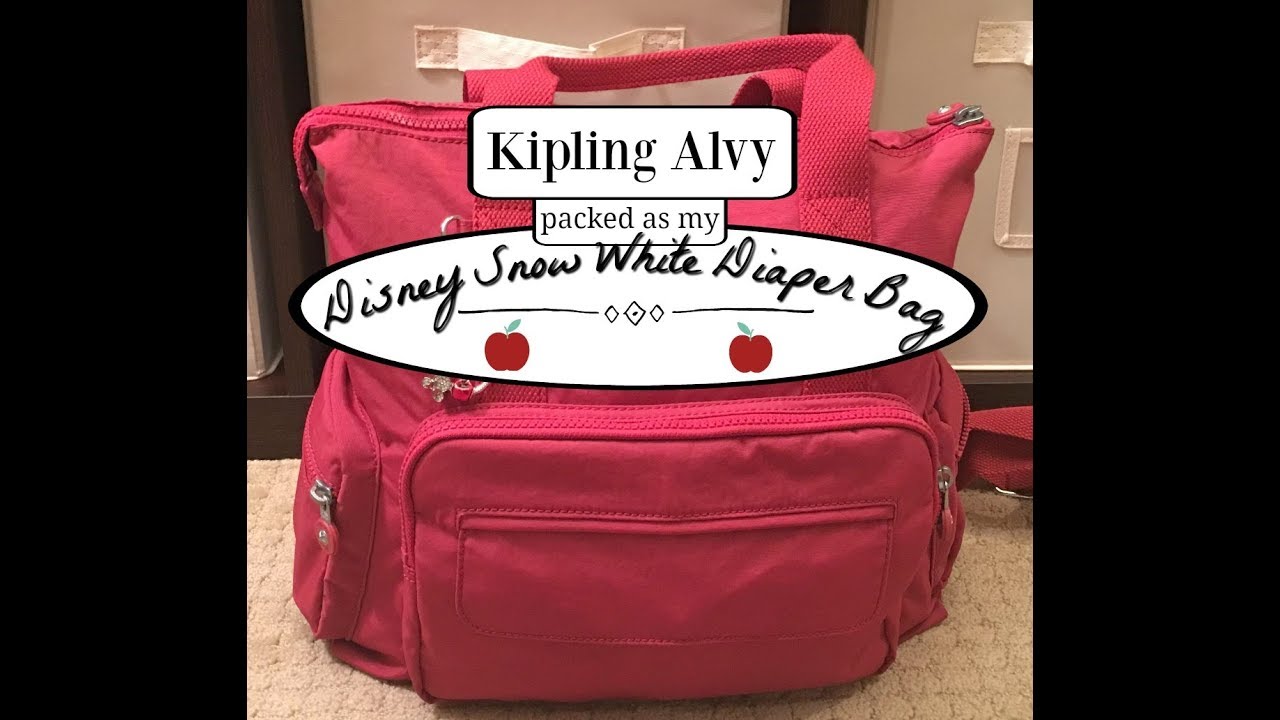 Review/Packing Video: Kipling Alvy as Disney Snow White Diaper Bag for Two Toddlers