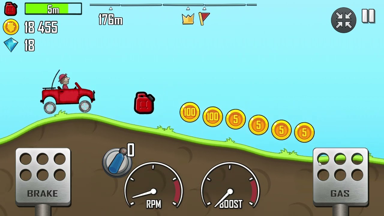 PLAYING Hill Climb Racing IN PC