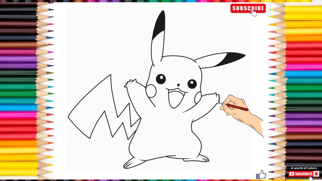 #drawing & #coloring the #picachu #satisfyingvideo #supereasy #forkids #subscribe .
