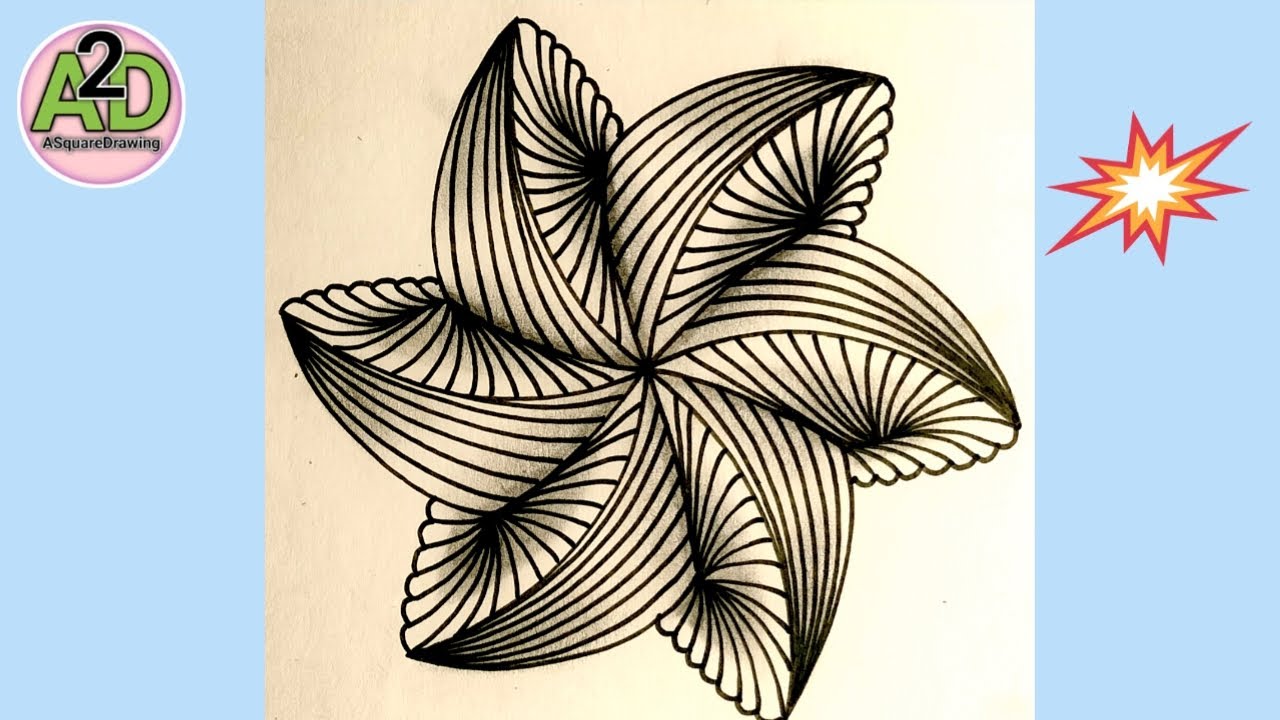 3D Spiral Flower Drawing | Easy Spiral Drawing | Relaxing Spiral Drawing