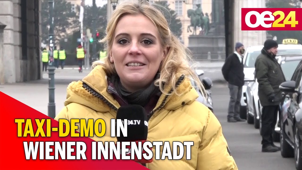 Taxi-Demo in Wiener Innenstadt
