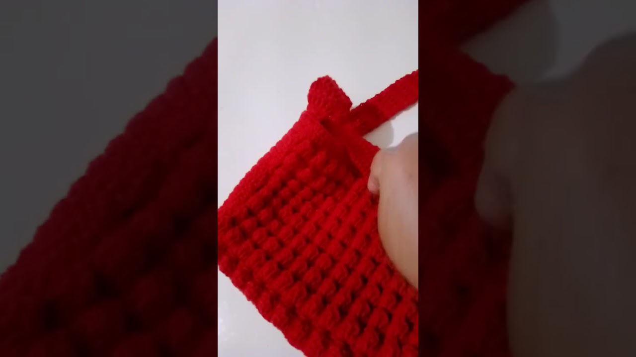 bolsa de crochê ponto pipoca