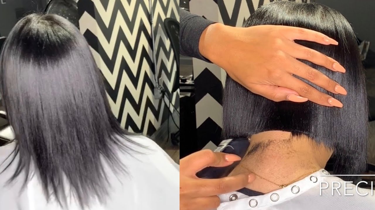 Bob cut with clippers