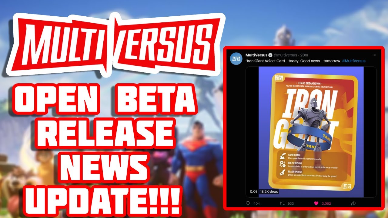 MultiVersus Open Beta Release Date News TOMORROW!!! Early Access?