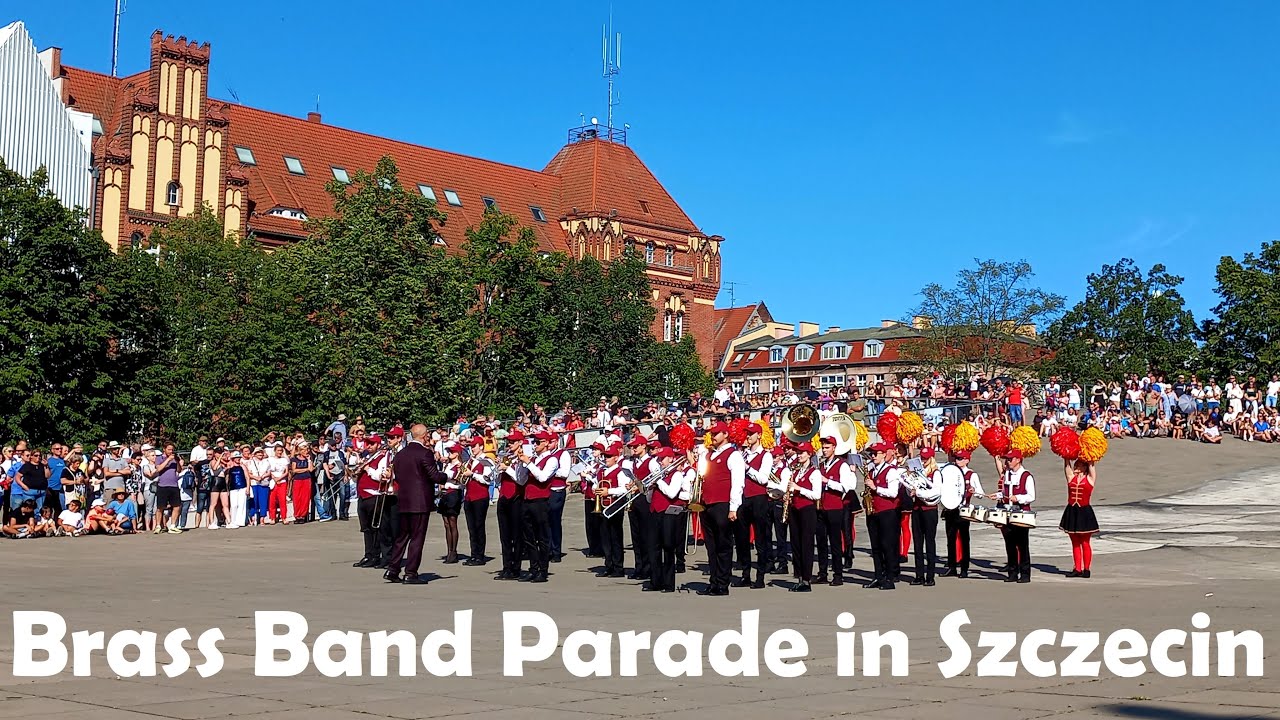 Walking in Poland. Brass Bands Parade at Szczecin Sails-2025