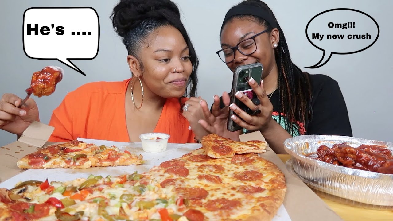 JOSHLYNN SHOWS ME HER NEW CRUSH!!!!! LOADED PIZZA AND WINGS!