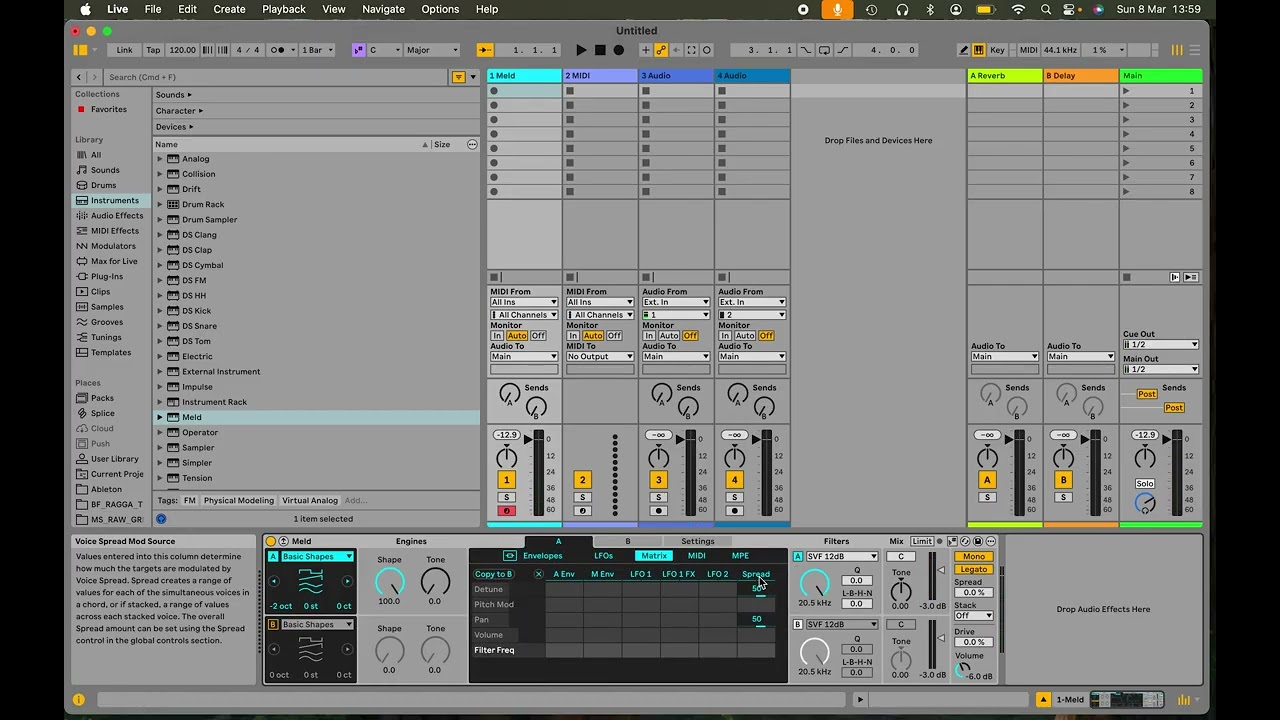 Ableton Live 12 Dubstep Bass Wobble in Meld