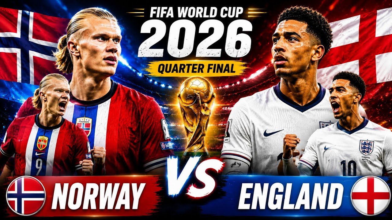 Norway vs England | FIFA World Cup 2026 Quarter Final | Full Match Highlights & Goals