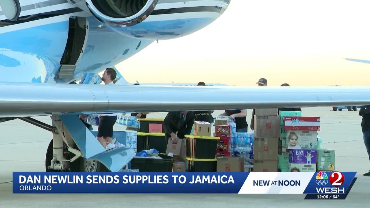 Relief flight leaving from Orlando to Jamaica after Hurricane Melissa