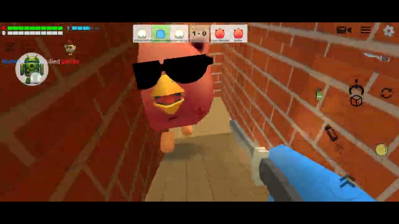 Chicken gun with Knives