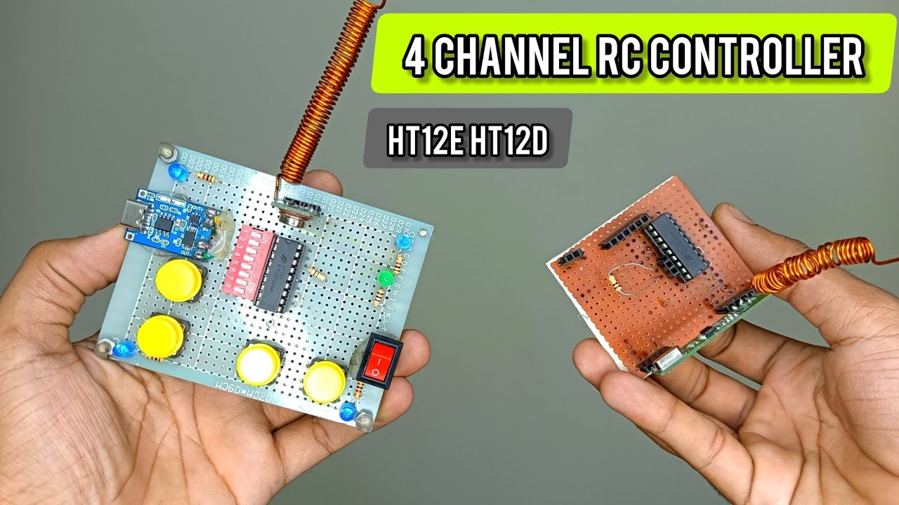 How to make 4 channel RC controller and receiver | drone controller | rc plan