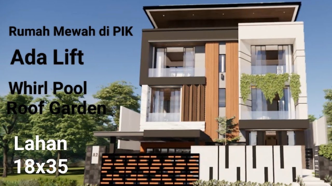 Rumah Mewah Luas 1300 Lahan 18x35 ada Lift, Whirl Pool, BBQ area, Karaoke