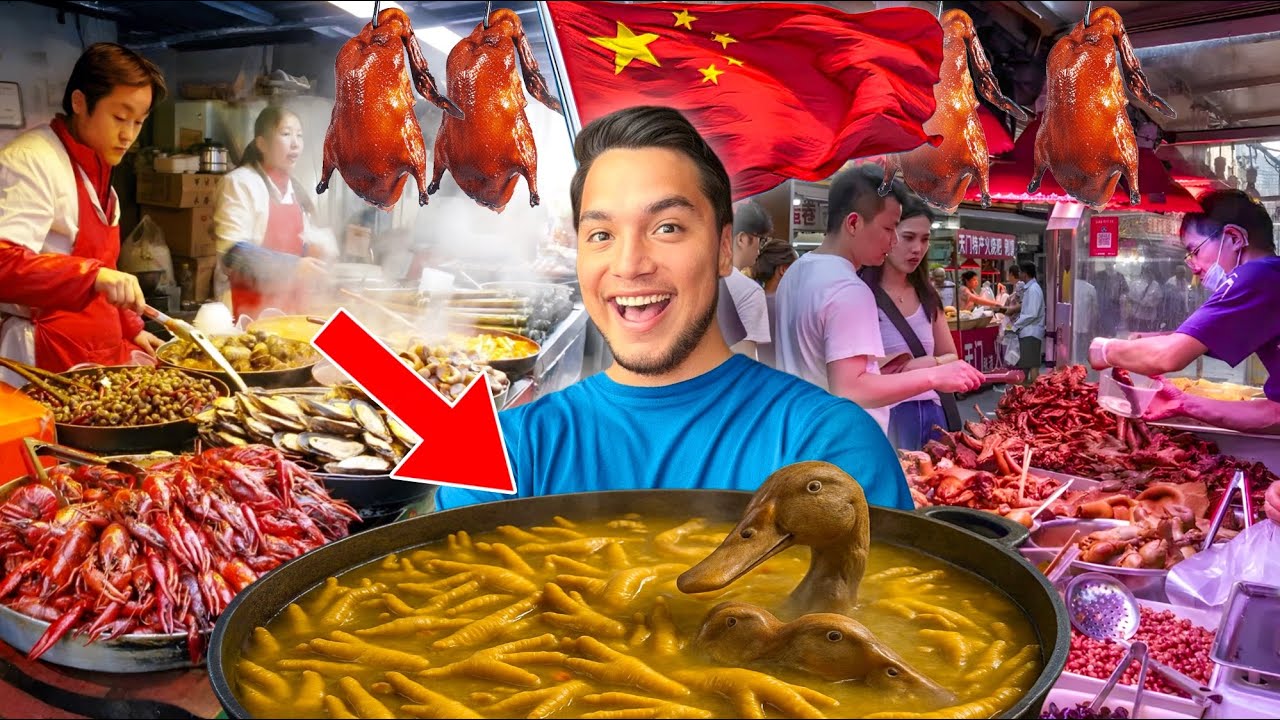 Probando COMIDA CALLEJERA RARA en CHINA 🇨🇳😱 &iquest;Comen perro?
