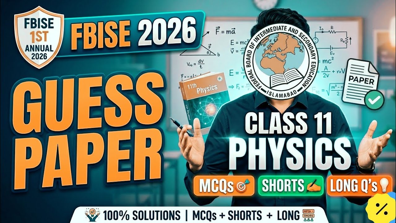 Class 11 Physics Guess Paper 2026 | Fbise | paper prep studio