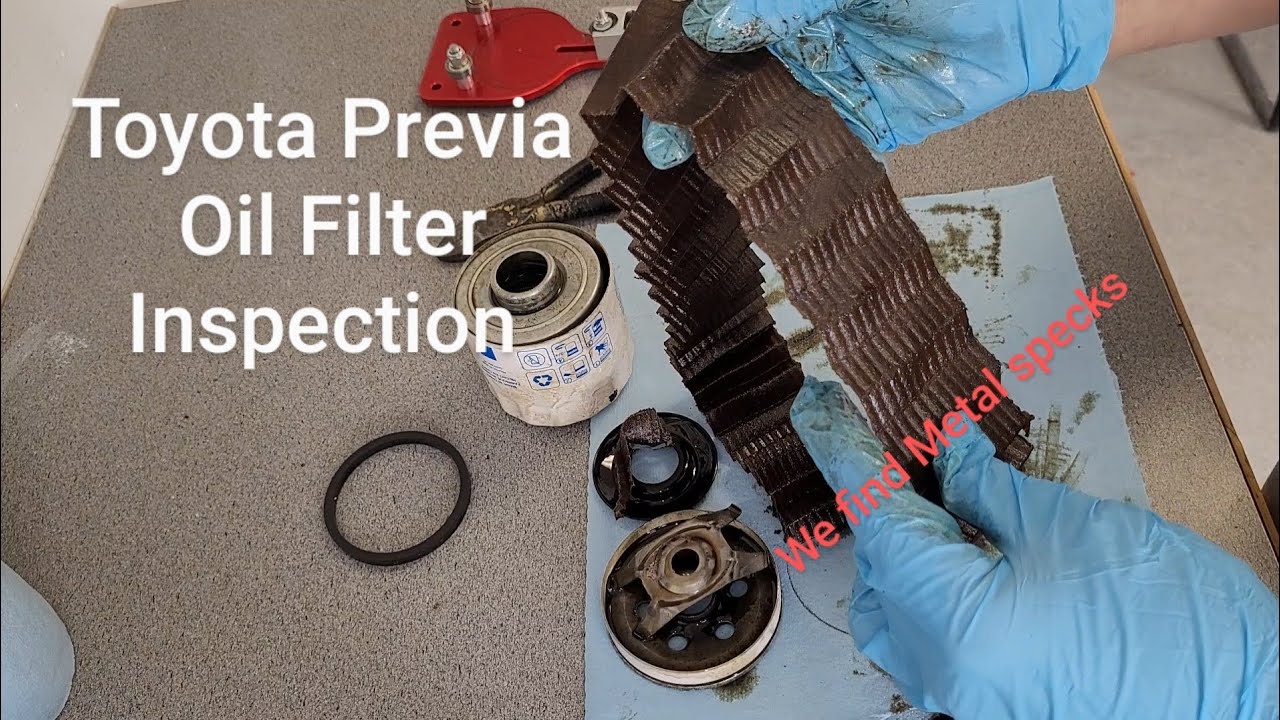 Toyota Previa Oil Filter inspection after 11,500 km