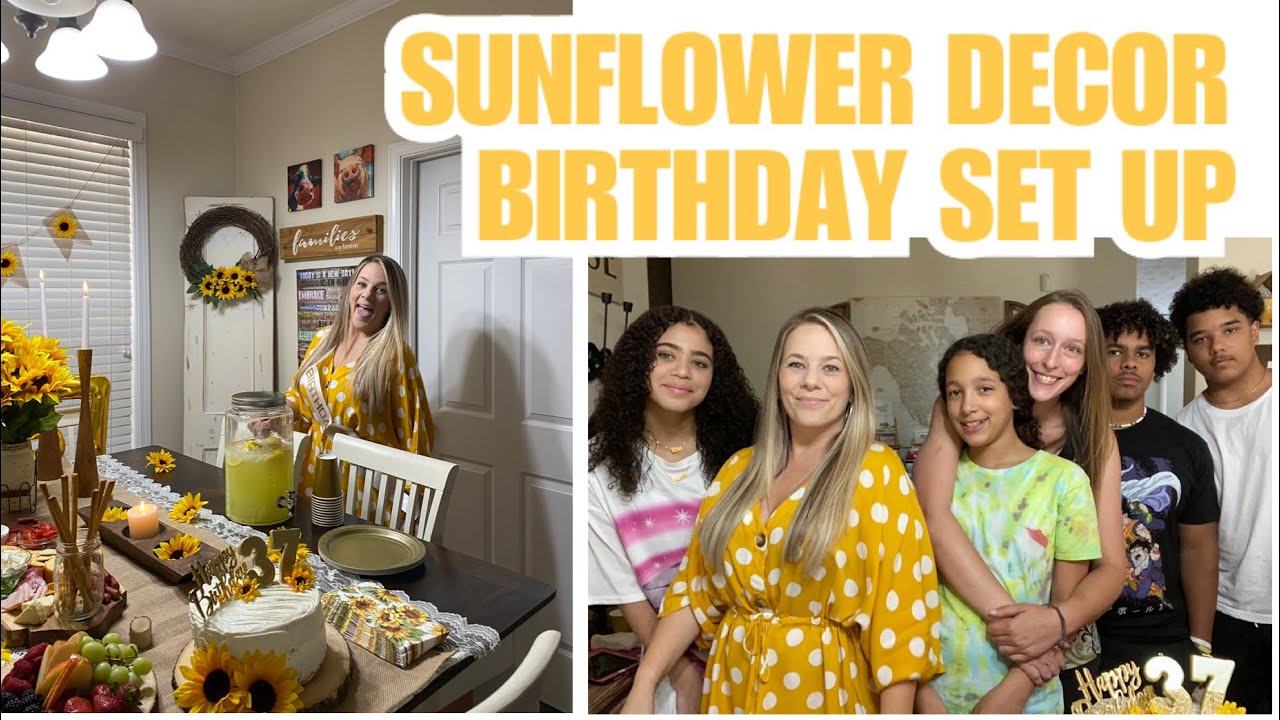RUSTIC SUNFLOWER BIRTHDAY TABLE SCAPE & SET UP VLOG