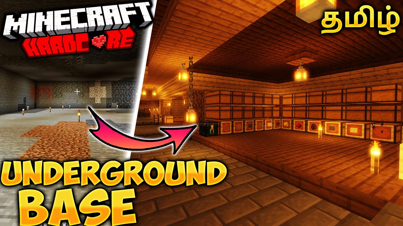 Minecraft but I LIVE in Underground Base Tamil
