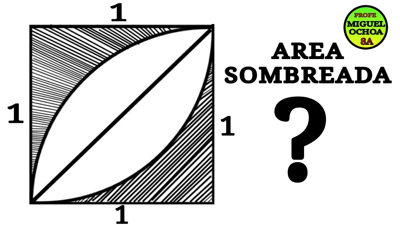 AREA  del sector SOMBREADO. 😎 Resuelve