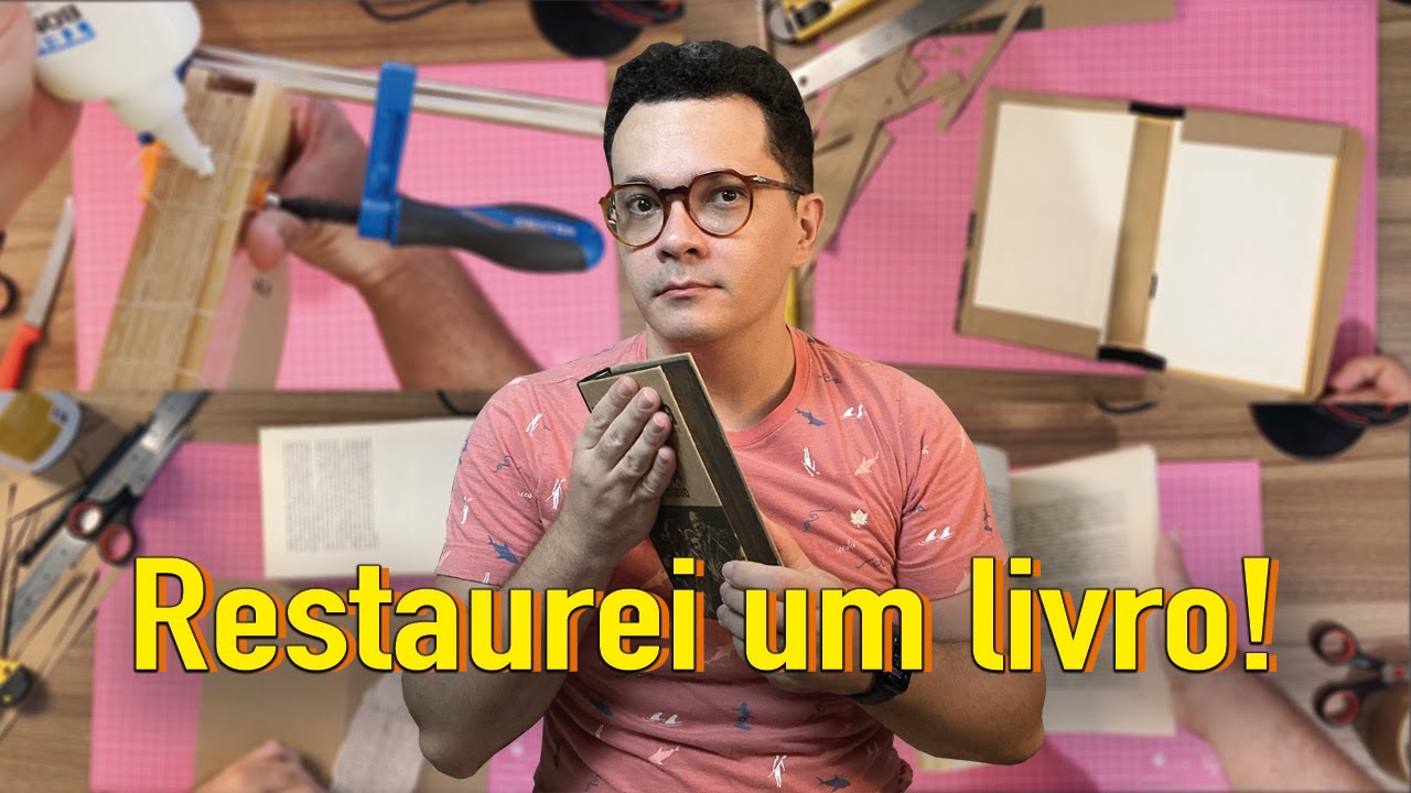 RESTAUREI UM LIVRO RARO! (Como restaurar livros)