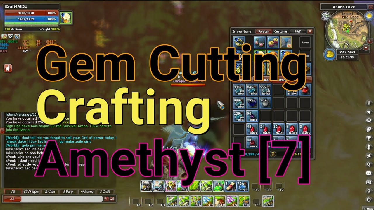Aruarose Online - Gem Crafting Amethyst [7]