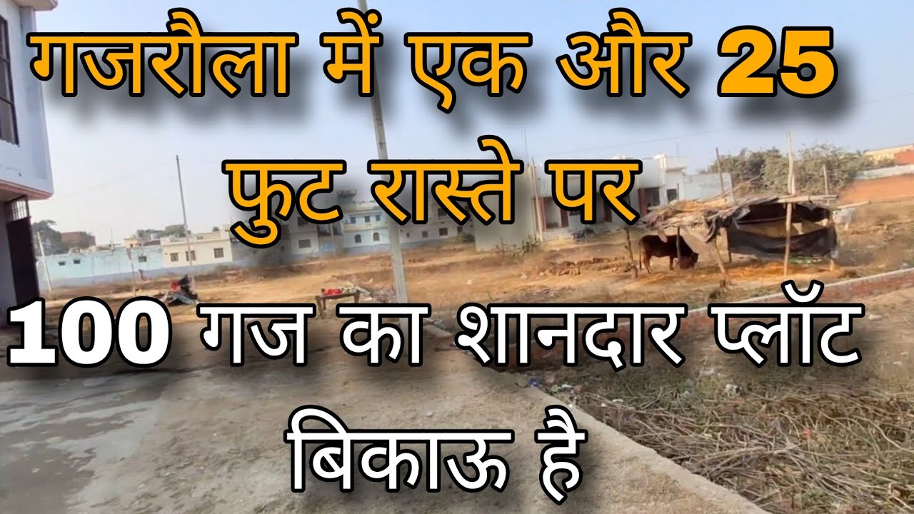 गजरौला में एक और 25 फुट रास्ते पर 100 गज का शानदार प्लॉट बिकाऊ है 8191087038