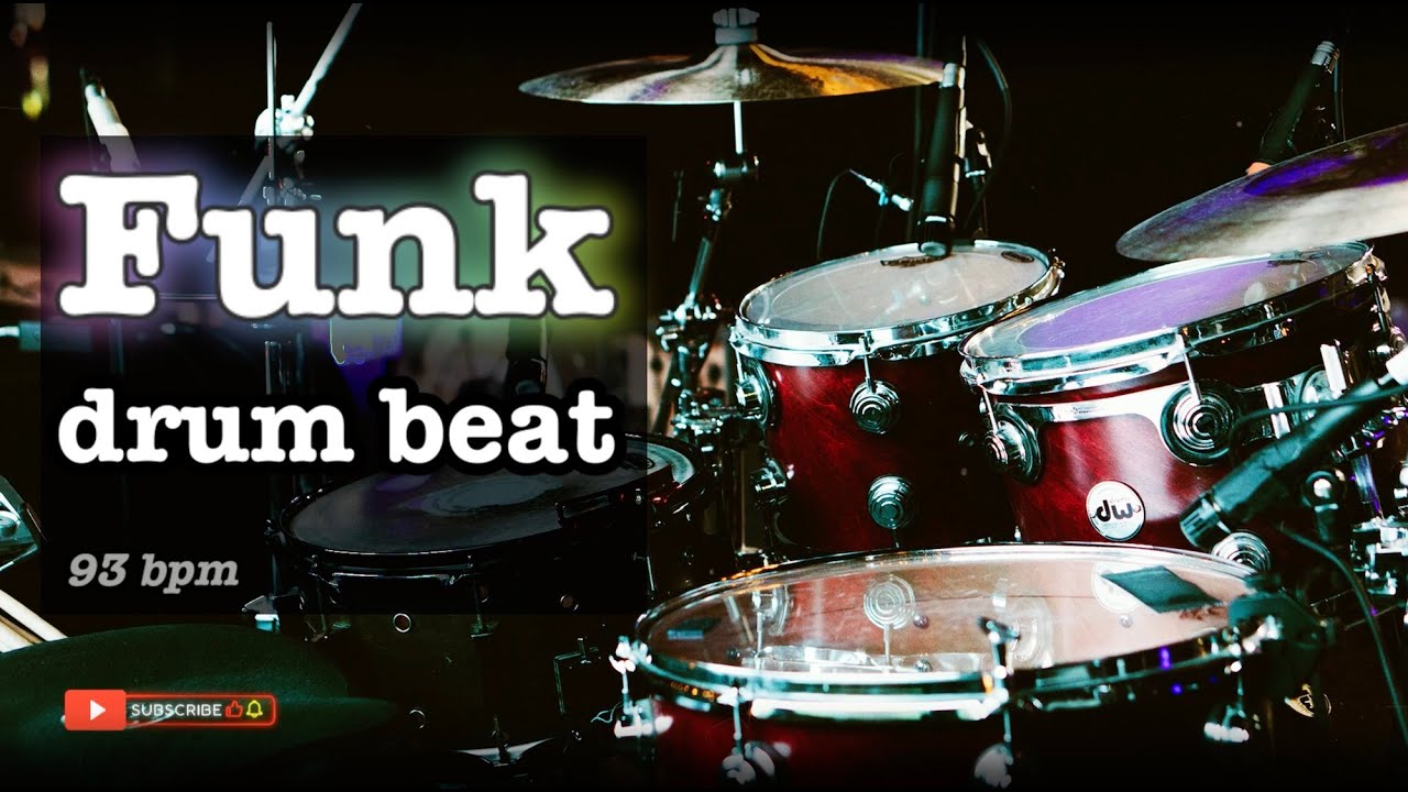★ FUNK DRUM GROOVE - 93 BPM ★ Drums only backing track. Drum Track 