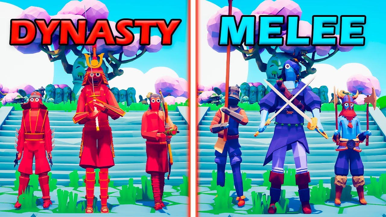 DYNASTY TEAM vs MELEE TEAM - Totally Accurate Battle Simulator | TABS