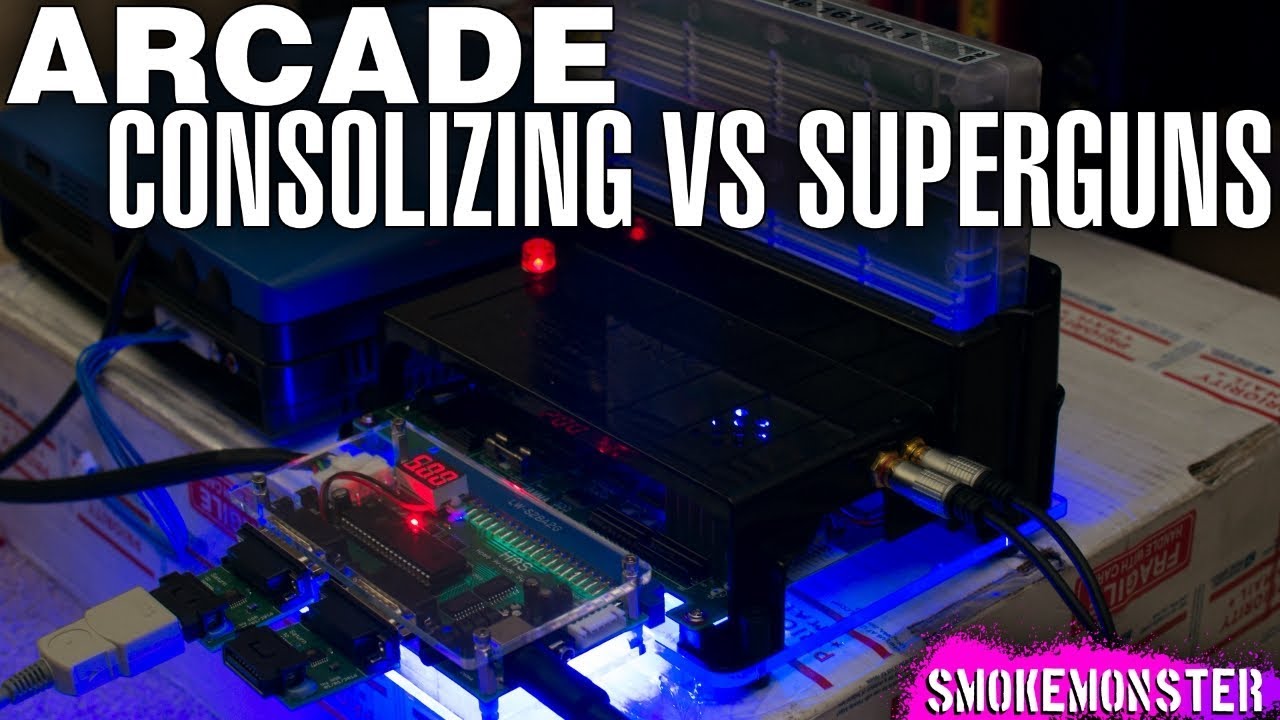 Arcade Consolizing vs Superguns - Arcade Showcase & Vectrex De-Buzz PCB Reveal | SmokeMonster