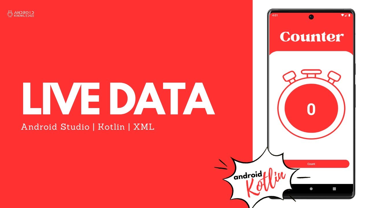 Live Data in Android Studio using Kotlin | Android Knowledge