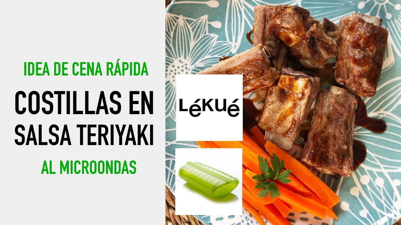 🤩⏰ Idea de cena: COSTILLAS en salsa TERIYAKI en 15 minutos con Lékué al microondas
