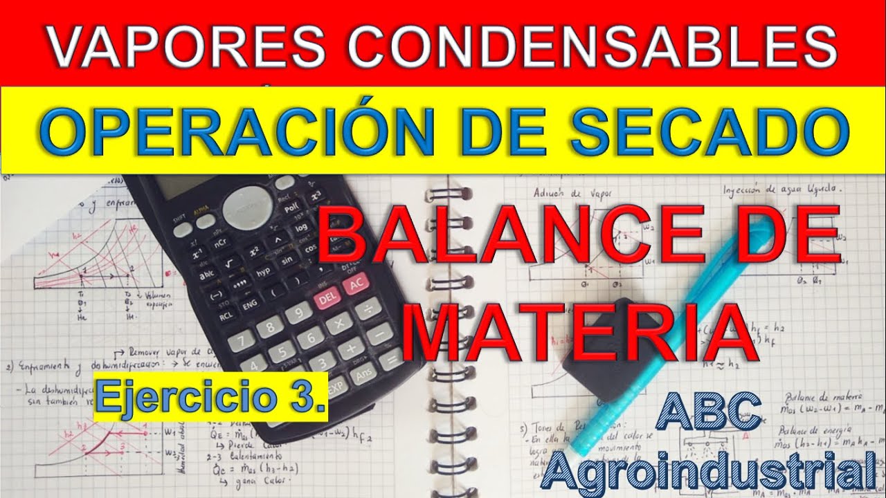 Balance de materia SECADO.