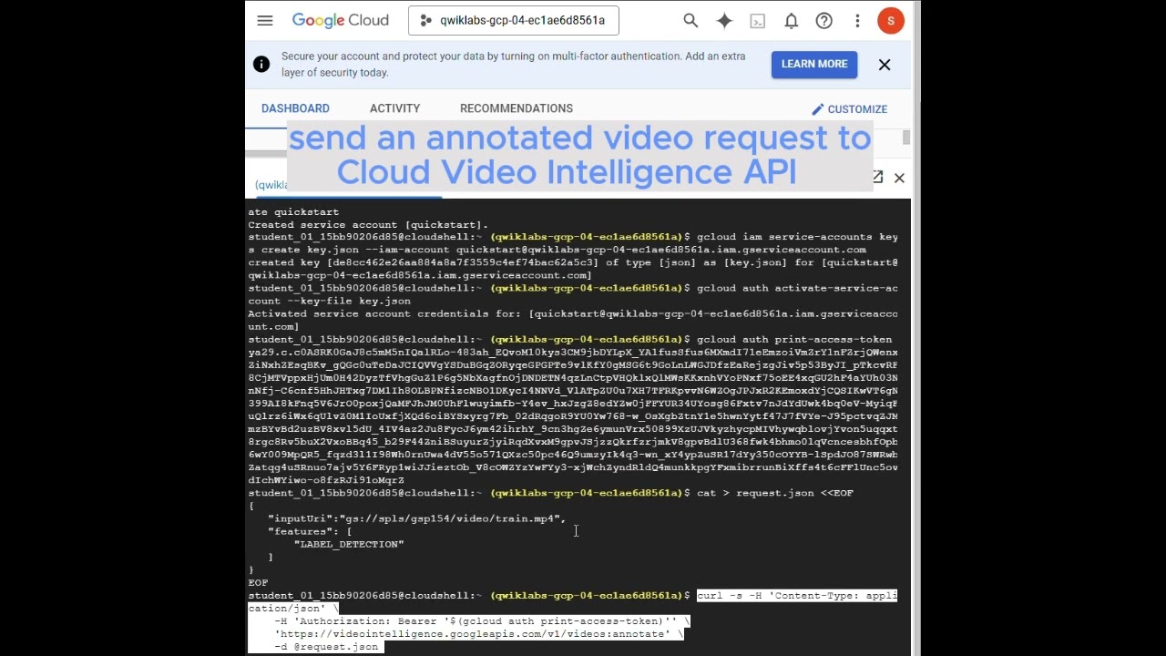 Google Cloud Video Intelligence API Tutorial