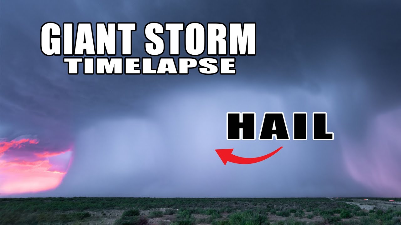 RARE MEGA HAIL STORM! - 4K UHD