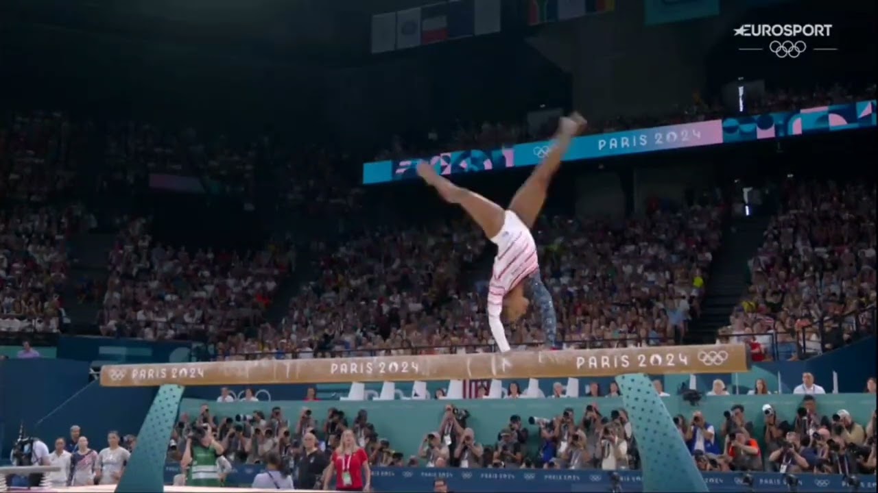 Jordan Chiles Beam Team Final 2024 Olympics