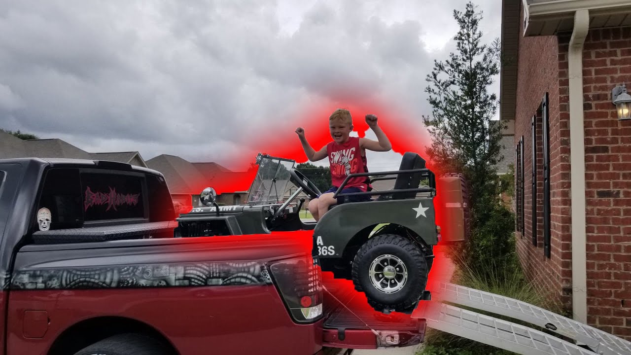 MINI JEEP 125CC LOADED BY 7 YEAR OLD!