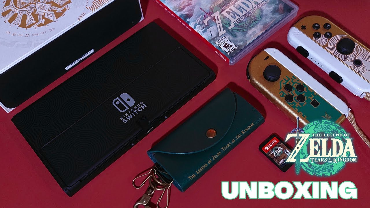 Nintendo Switch OLED - The Legend of Zelda: Tears of the Kingdom Edition Unboxing | ASMR