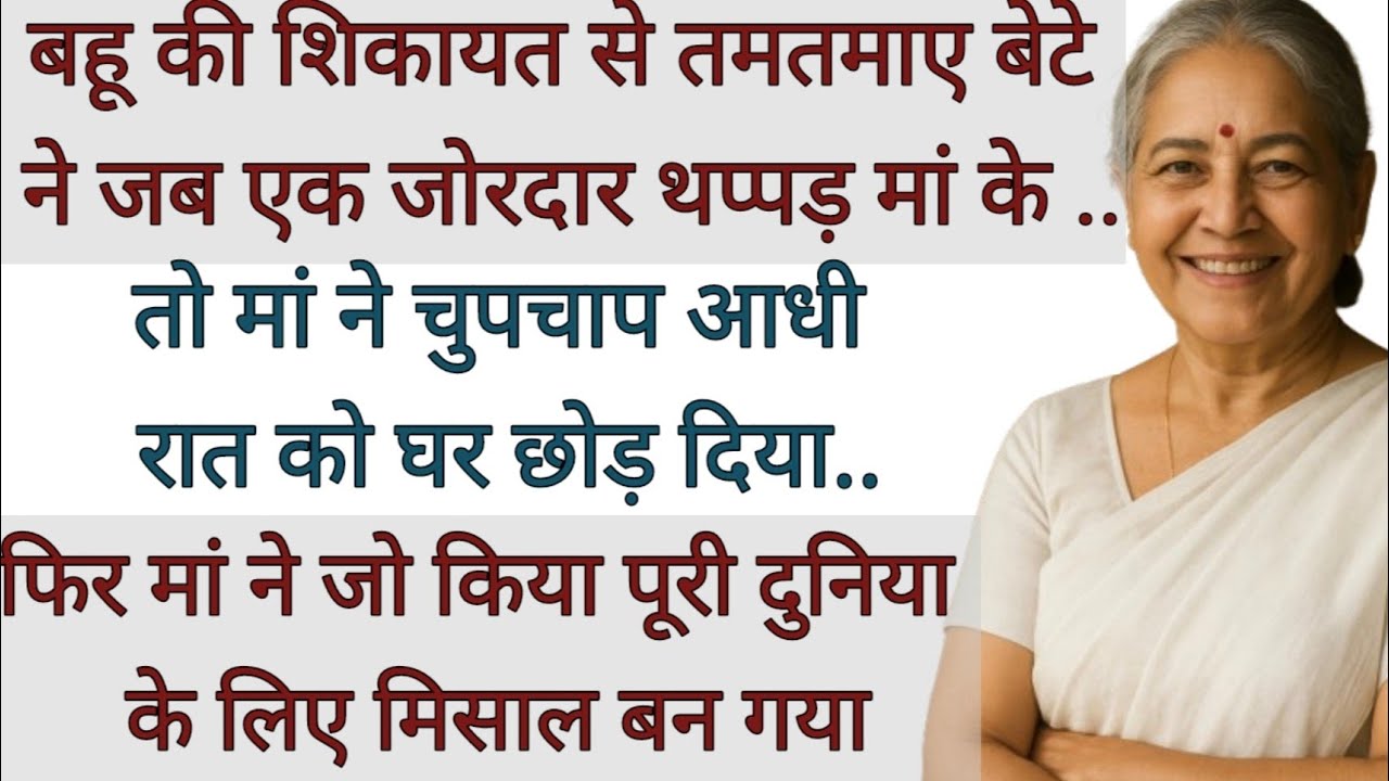 निकम्मे और बदतमीज बेटे को मां ने सिखाया सबक..#hindi#emotionalstory #hearttouching #story