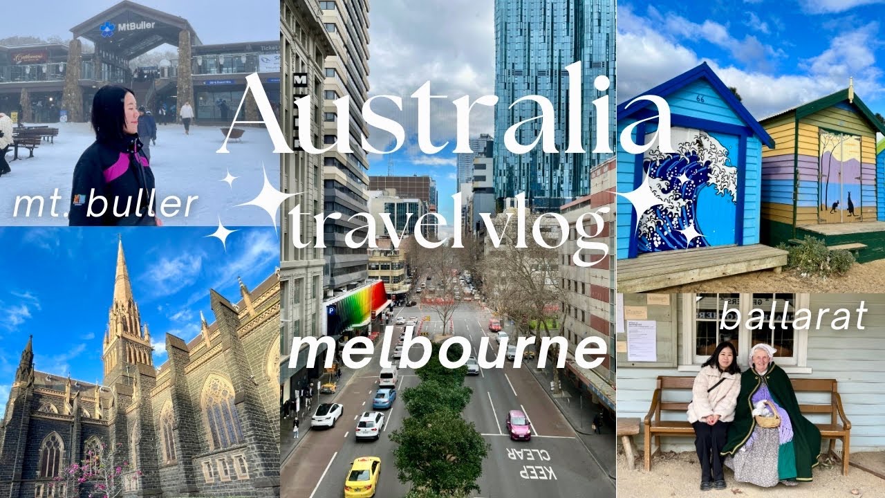 Australia travel vlog 🇦🇺 exploring Melbourne, gold rush in Ballarat, snow in Mt Buller ❄️
