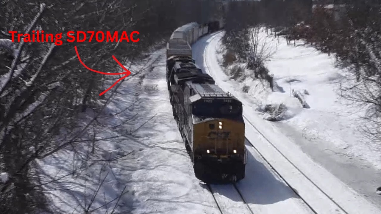 OVERHEAD SHOT of an SD70 IN THE SNOW + more!