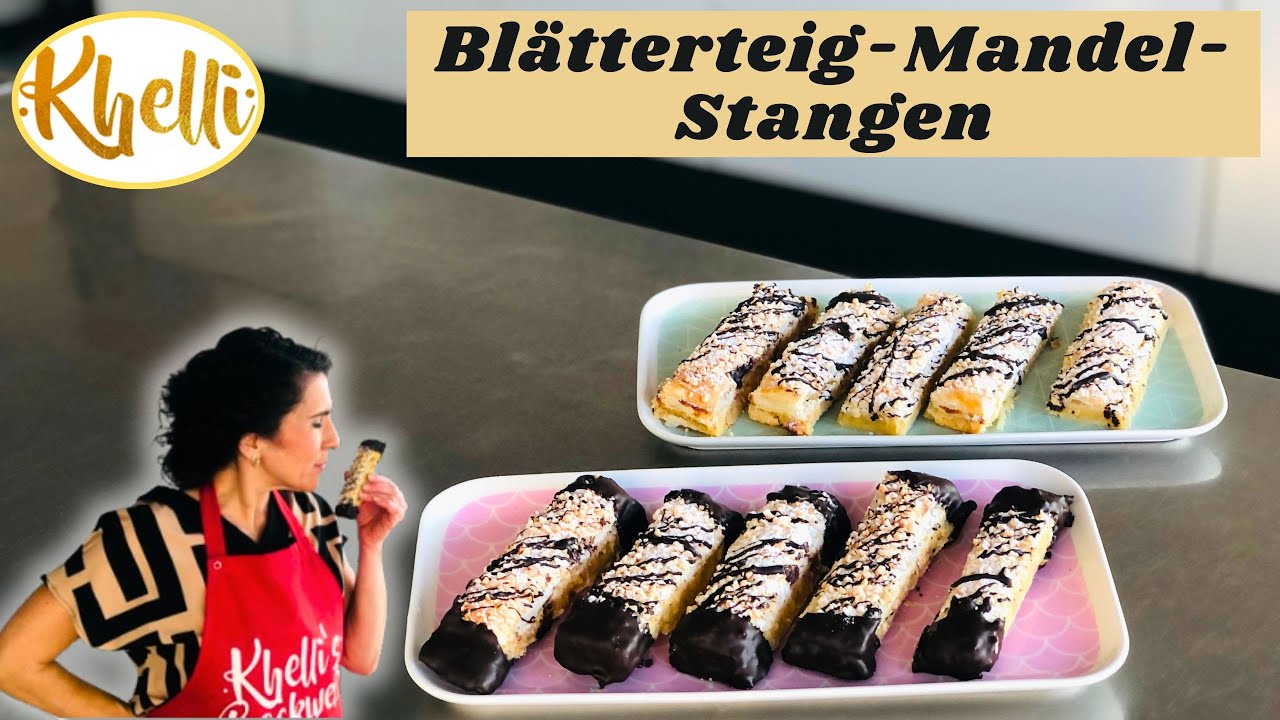 Blätterteig-Mandel-Stangen/Marzipanstangen aus Blätterteig/so lecker/schnell & einfach/Backanfänger