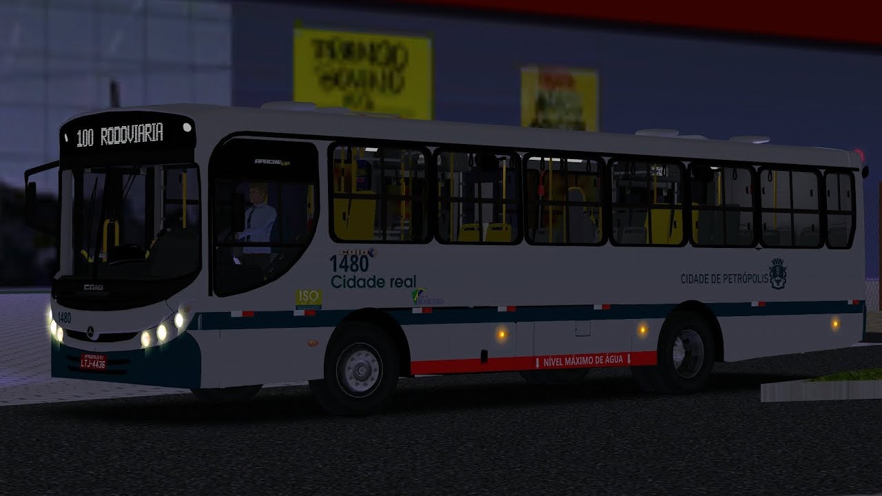 Fazendo o último horário da linha 100 com carro 1480!! Mapa morro alto proton bus simulator 