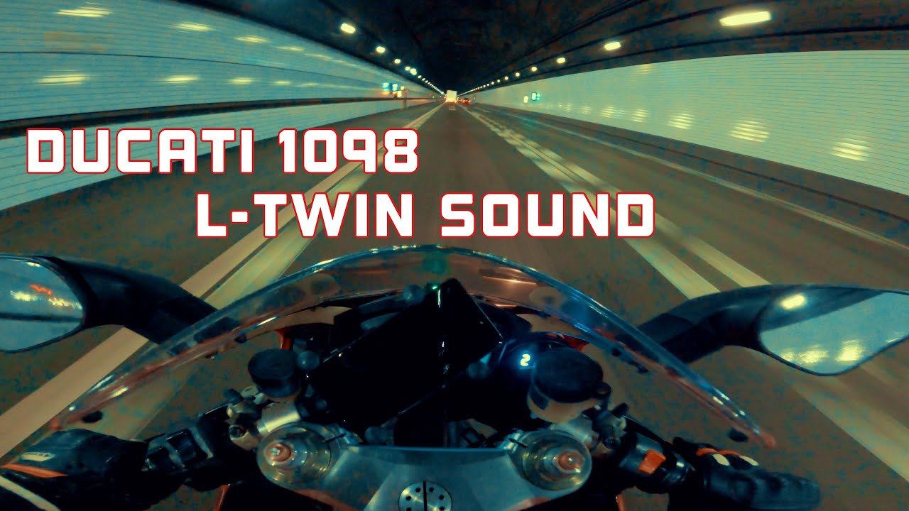 ASMR🔊 Ducati 1098 L-Twin Exhaust Sound Tokyo Bay Aqua-Line