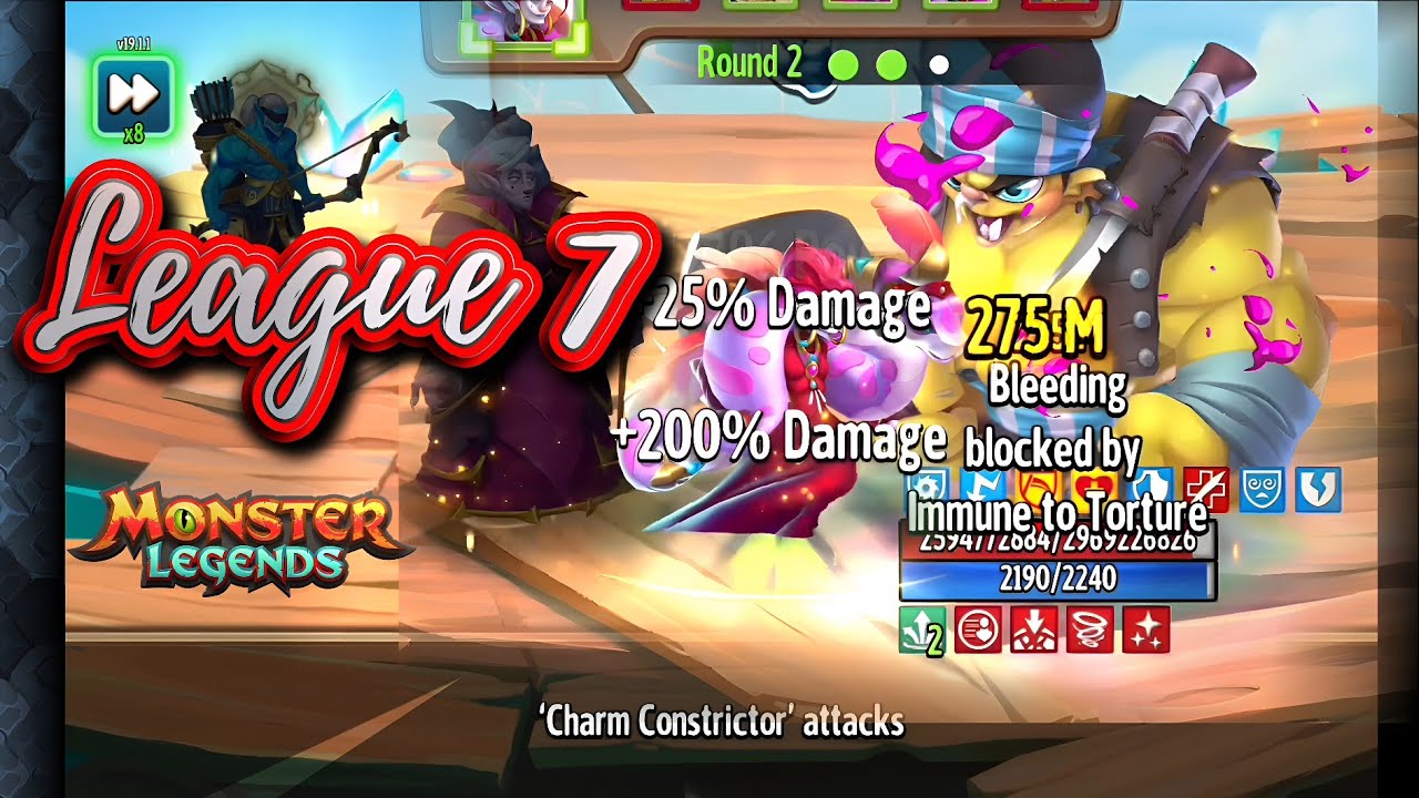 League 7 | Bounty Hunt | Charm Constrictor (Monster Legends)