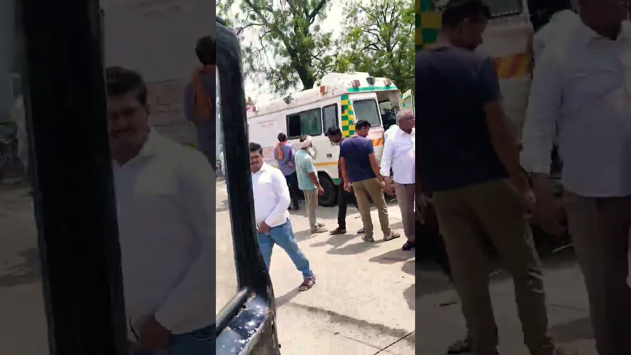 chikhali Mehakar hayve accident 😰 #accident