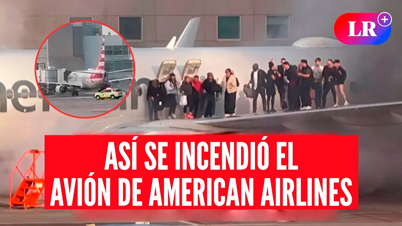 🚨 IMPACTANTES IMÁGENES que dejó el INCENDIO del AVIÓN de AMERICAN AIRLINES en DENVER | #VLRM