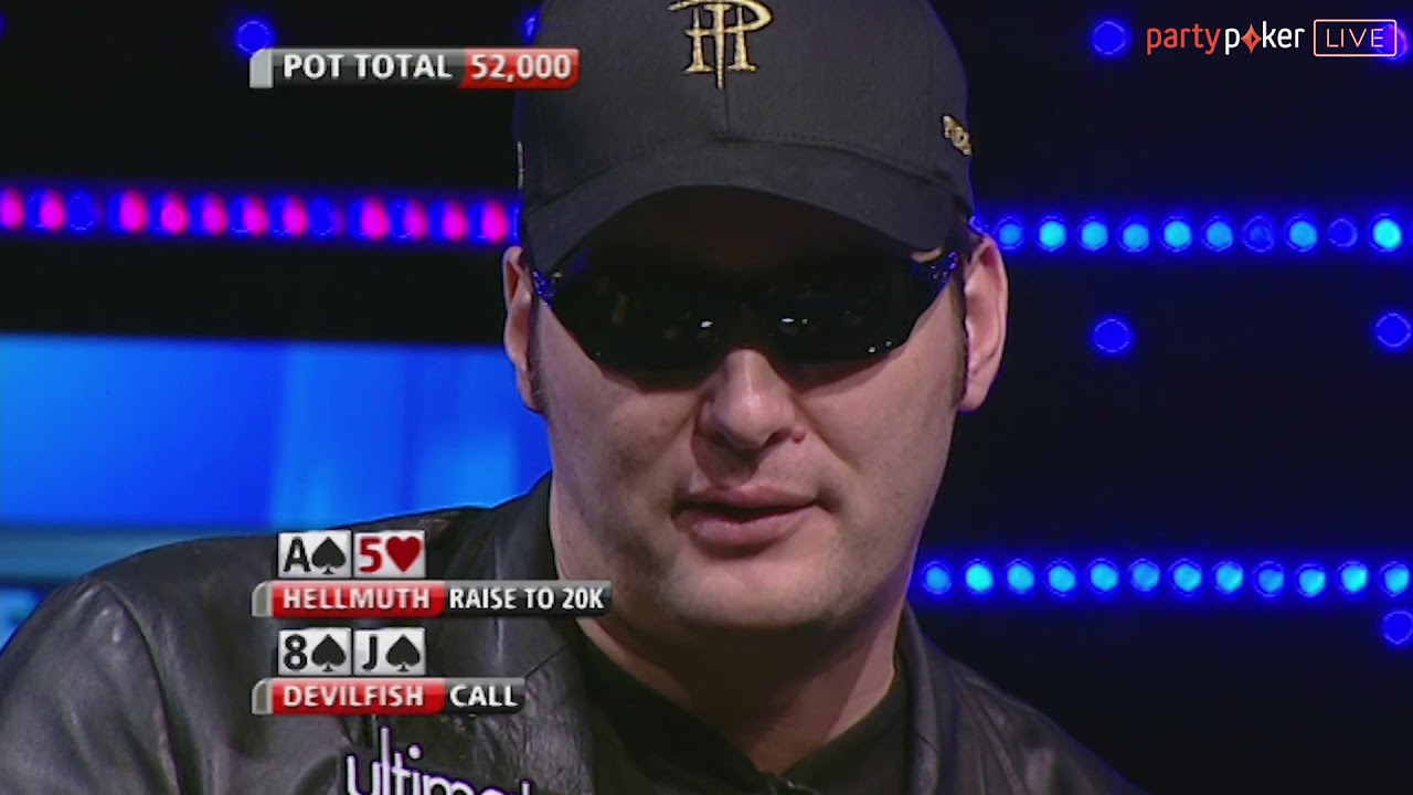 The Devilfish bluffs Phil Hellmuth | Poker Legends | Premier League Poker